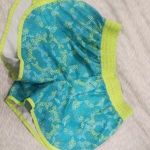 Champion Blue and Green Athletic Shorts Running Medium
